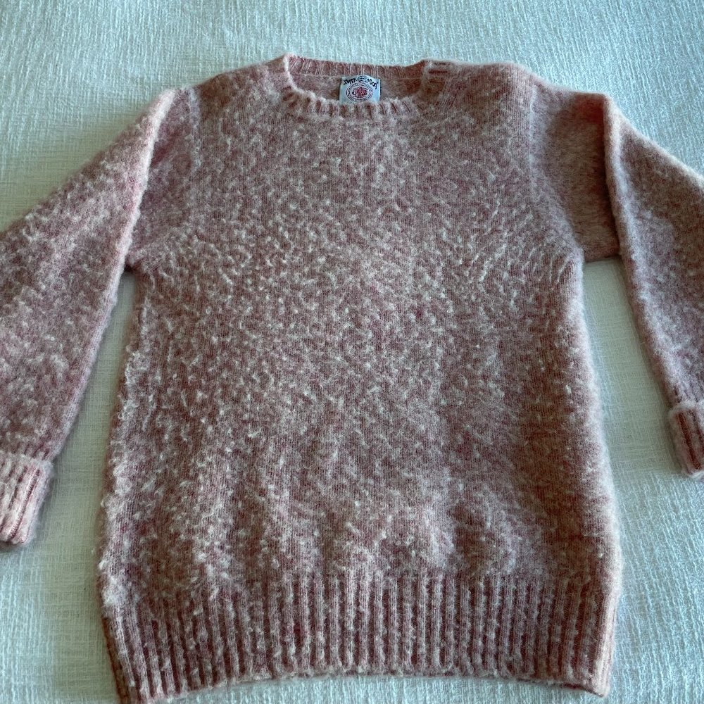 J Press Shaggy Dog Wool Sweater, Pink, Size XS, Classic fit